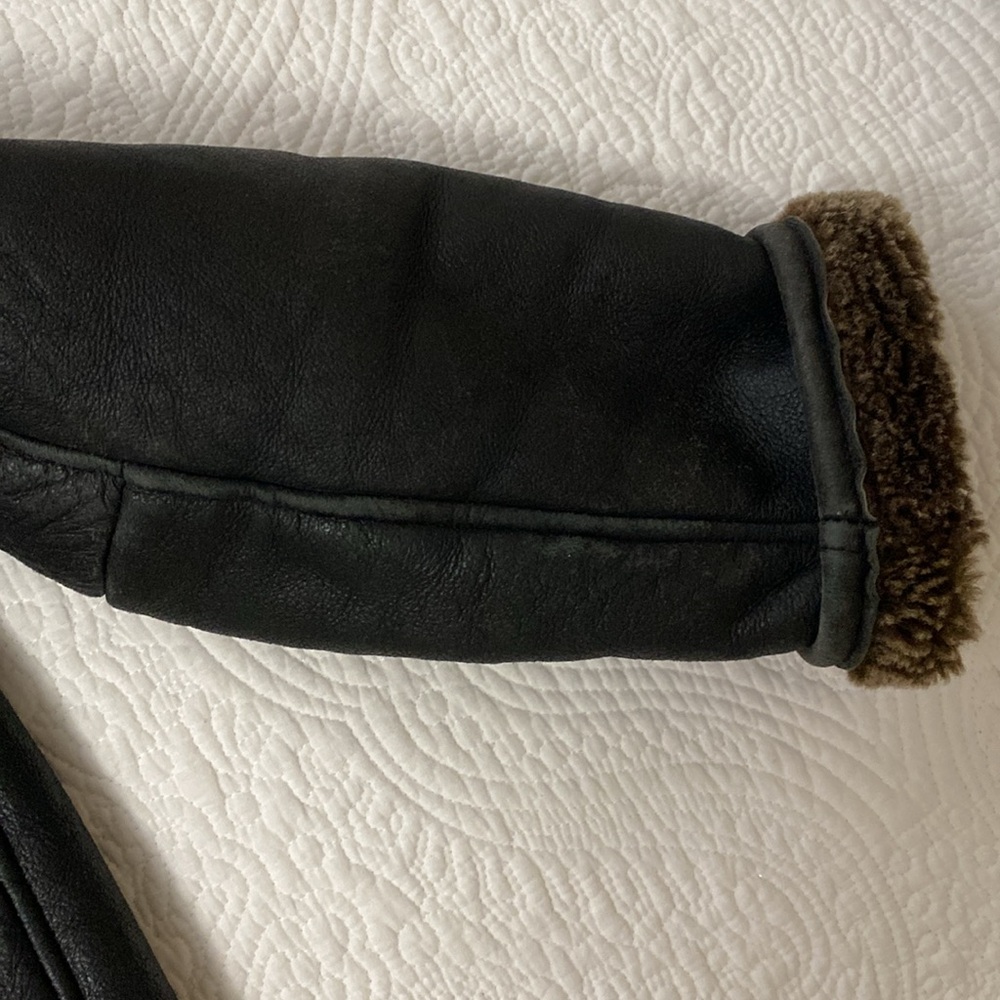 Real Shearling Vintage Aviator Jacket XL - Picture 9 of 15